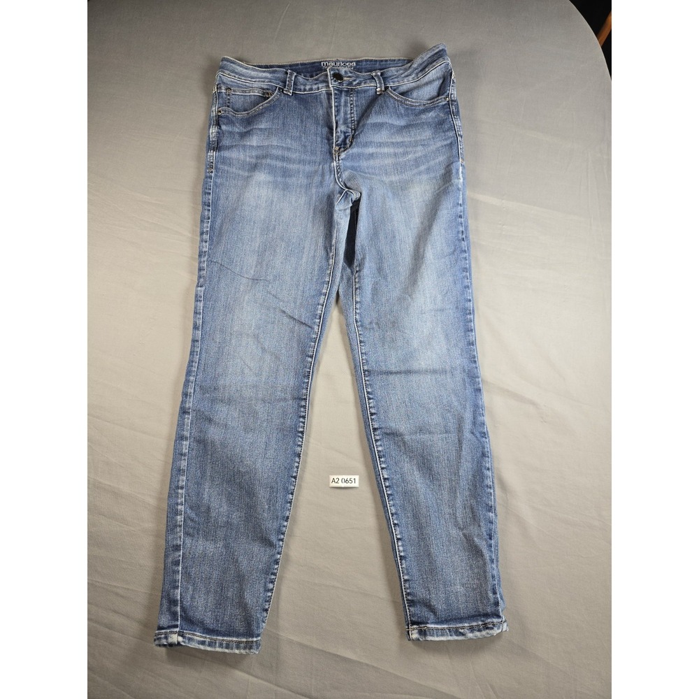 Maurices Ever Flex Women's High Rise Straight Leg Jeans Blue Denim 12 Short